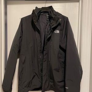 North Face heavy hooded coat XL